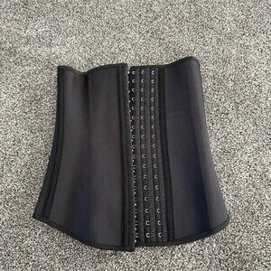 Hourglass Angel Waist Trainer Corset Womens XS Black 3-Row Hook & Eye